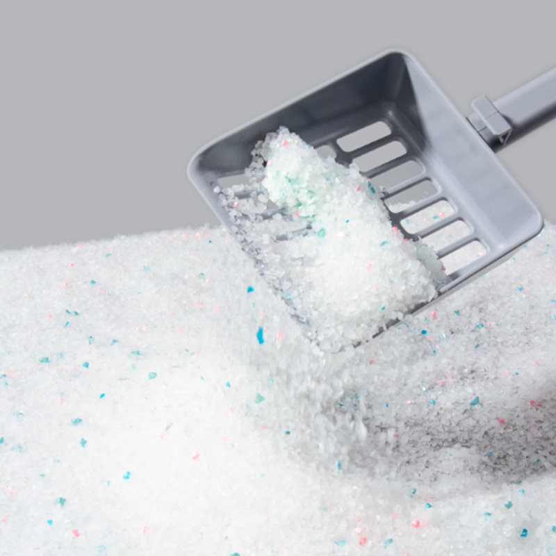 Кристаллический наполнитель для кошачьего туалета с мелкими гранулами (Sincere Soft Sand)